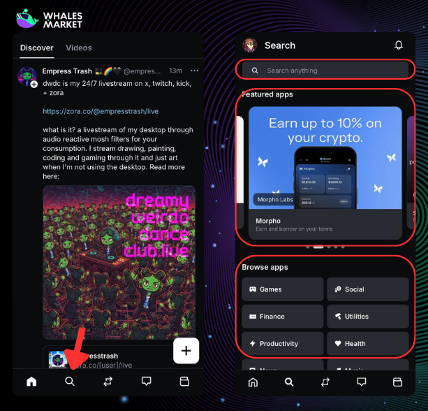 interact with apps and dapps