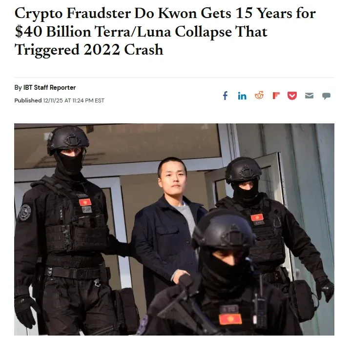 do kwon gets 15 years for terra collapse crypto scam