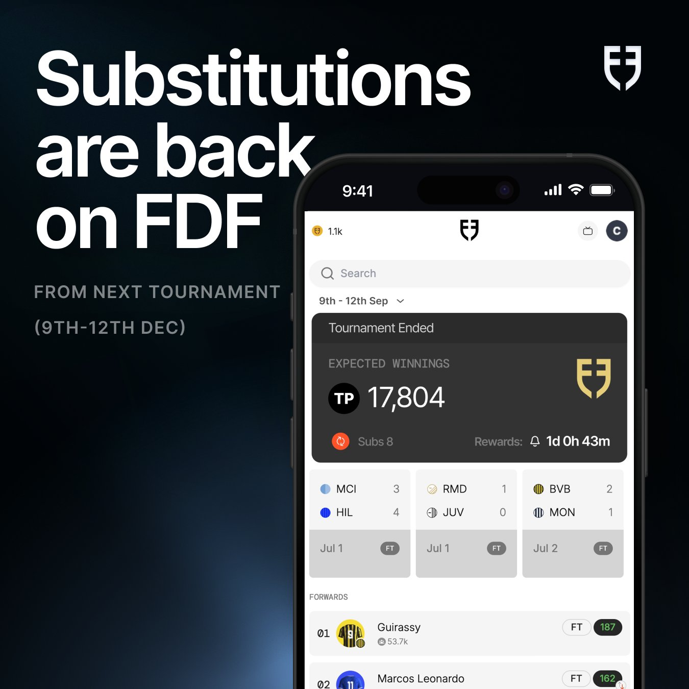 player substitution feature