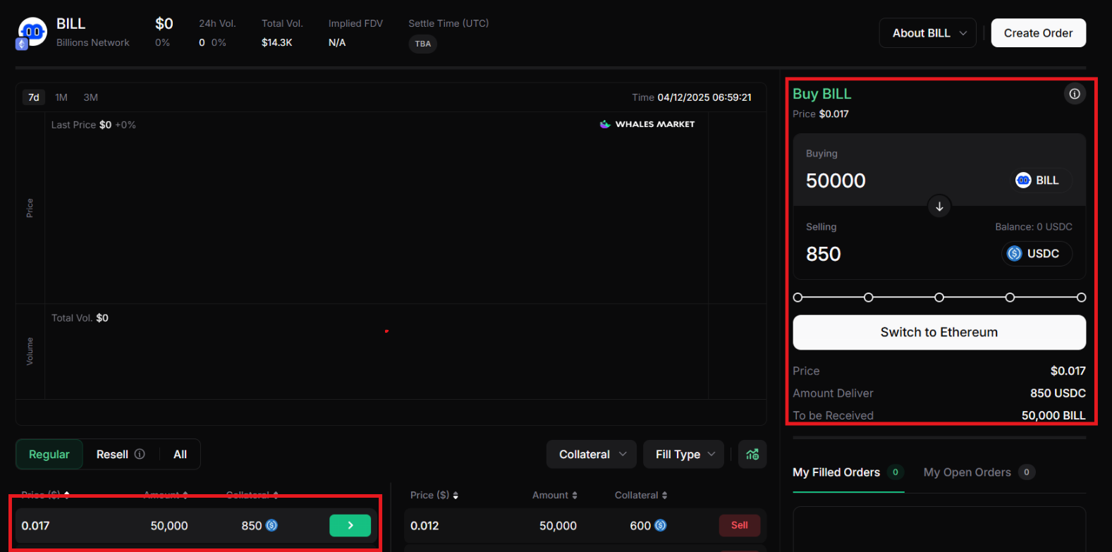 buy or sell available orders