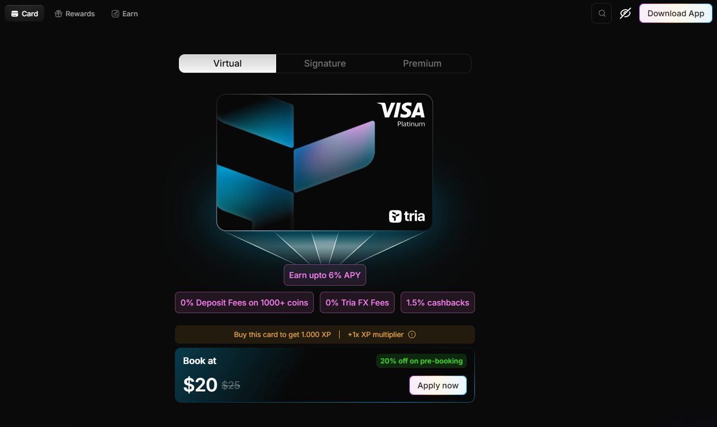 purchase and activate a tria card