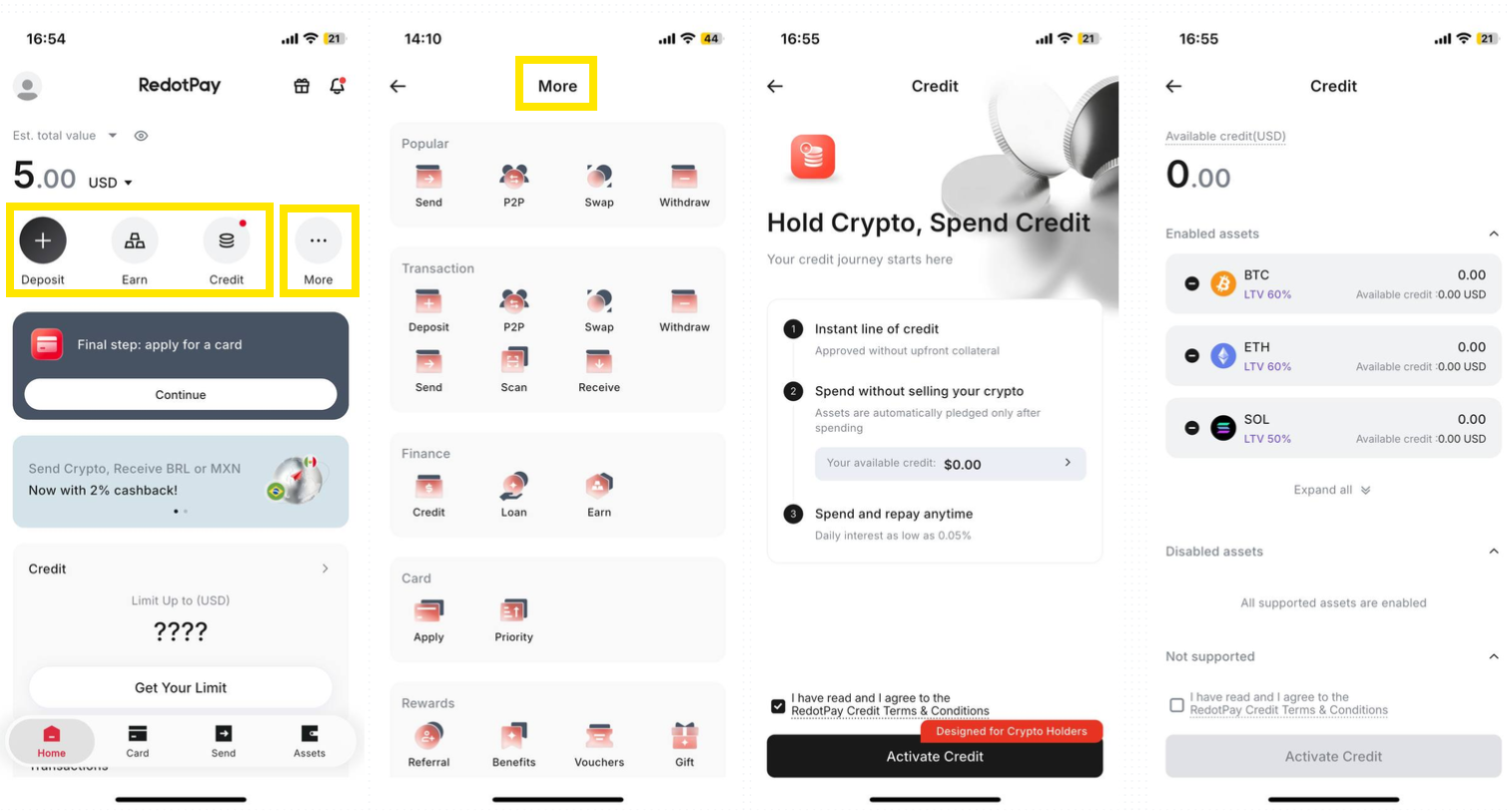 use redotpay like a digital bank to deposit earn and access credit