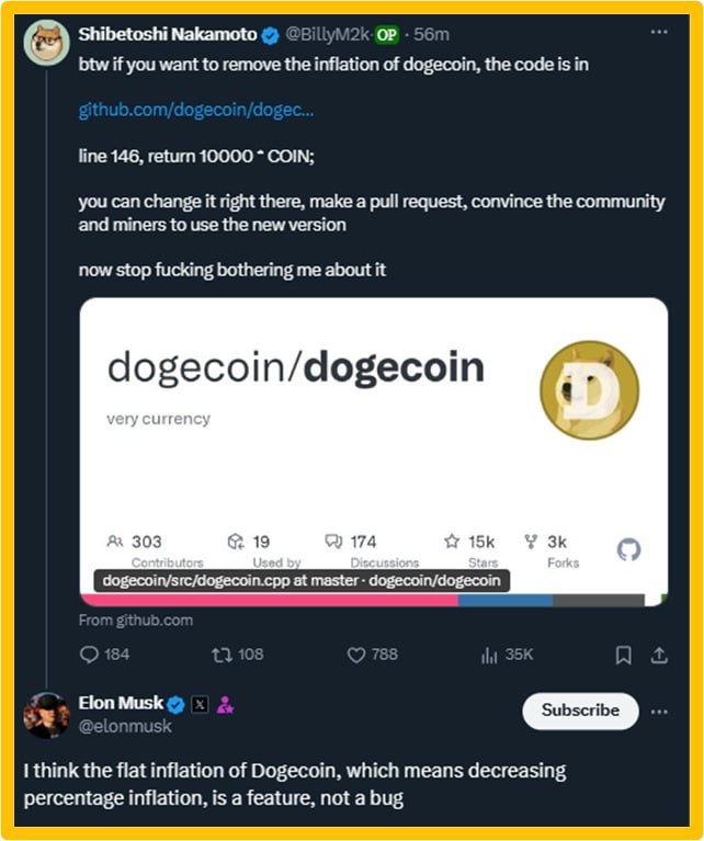 dogecoins inflation model and long term supply debate