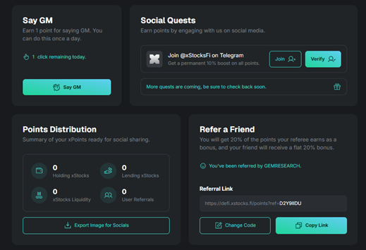 complete quests and social tasks
