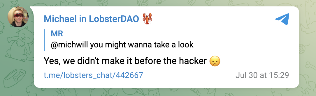 theft of 32m curve dao tokens zero day attack