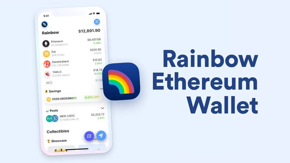 Rainy Chief Rainbow Night Lake Foldable Wallet