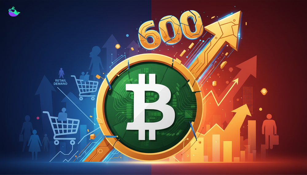 retail demand drives bitcoin cash bch surge targeting 600 threshold