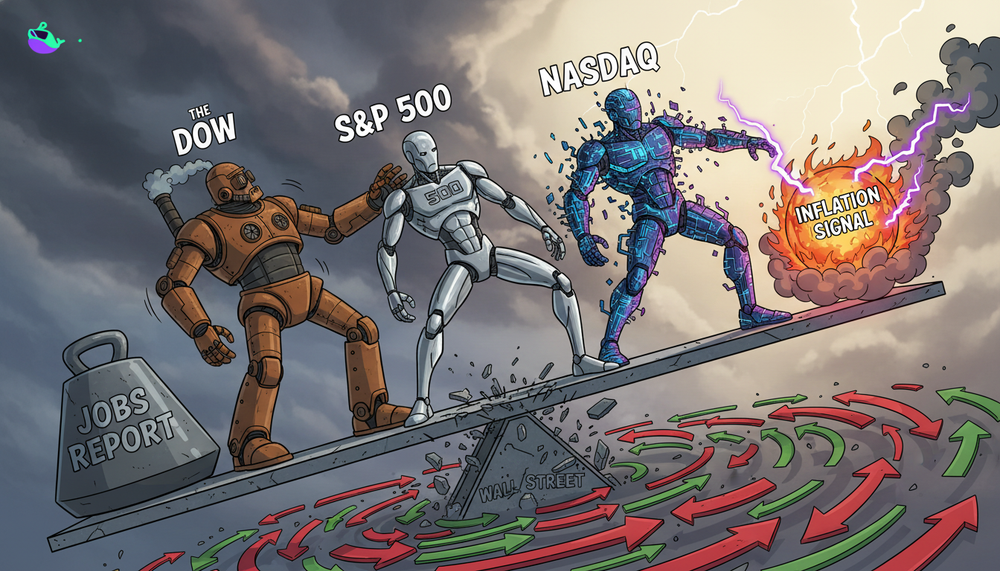 stock market today dow sp 500 nasdaq futures wobble as wall street weighs jobs inflation signals