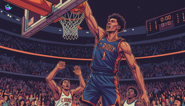 7 foot 9 florida c rioux dunks for first field goal